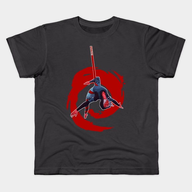 Aerialist, Blood Moon Kids T-Shirt by paintedmonk